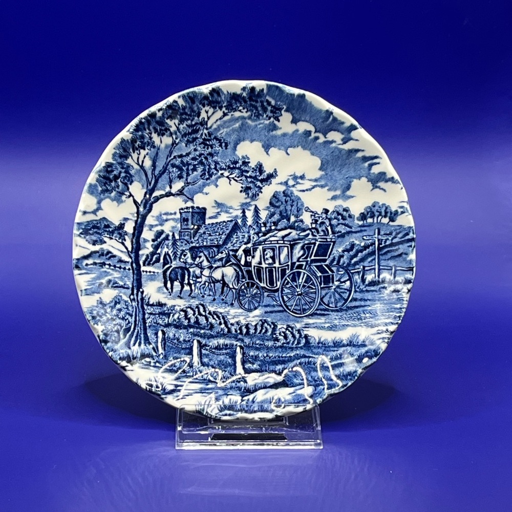 Myott Royal mail blue saucer  .